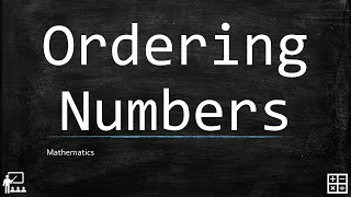 Ordering Numbers Mathematics Fourth Grade