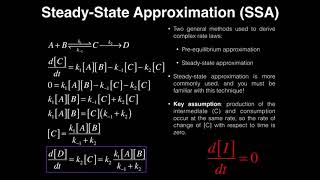 Kinetics The Pre-Equilibrium Approximation