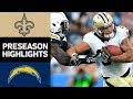 Saints vs. Chargers | NFL Preseason Week 2 Game Highlights