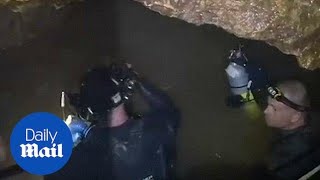 Rescue mission: Footage emerges from depths of flooded Thai cave - Daily Mail Rescue mission: Footage emerges from depths of flooded Thai cave - Daily Mail