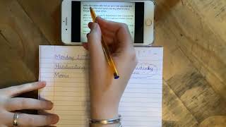 Monday 22nd February: Handwriting
