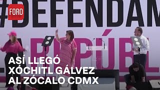 Xóchitl Gálvez Llegó Al Zócalo Cdmx Para Concentración En Defensa De La República - Las Noticias
