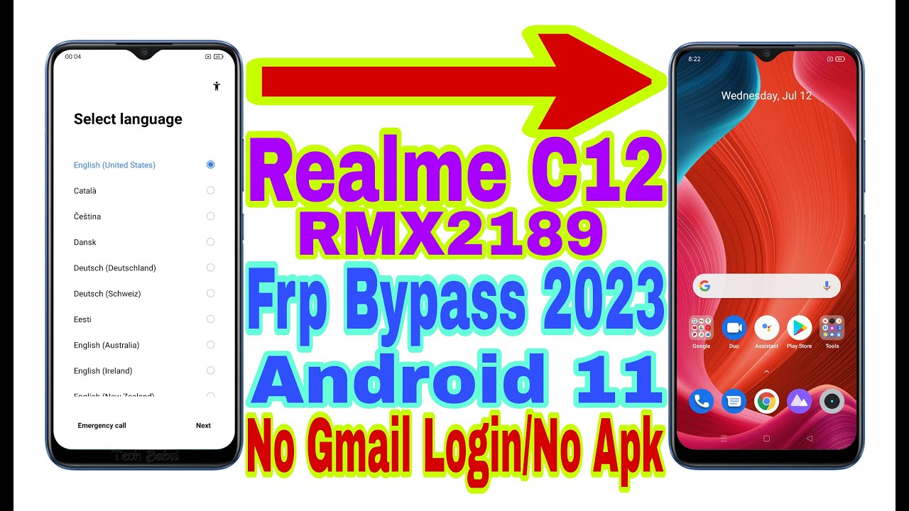 Realme C12 (RMX2189) Android 11 Frp Bypass || New Trick Realme C12 (RMX2189) Android 11 Frp Bypass || New Trick