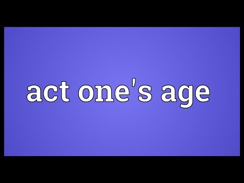 Header of Act One's Age