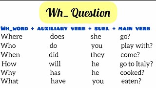 Wh_Question In All Tenses