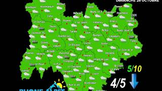 BULLETIN MÉTÉO AUDIO et VIDÉO DU SAMEDI 27 OCTOBRE 2018