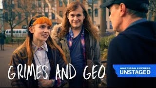 Grimes Gives Steve Buscemi The Brush Off (Amex UNSTAGED: Vampire Weekend)