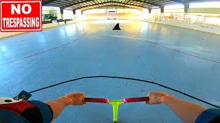 SCOOTER TRICKS ON EMPTY HOCKEY RINK!