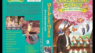 Closing to Disney's Sing Along Songs Zip-A-Dee-Doo-Dah 1990 VHS (Version #1)