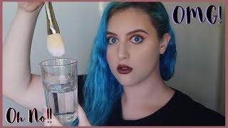 What A Mess Full Face Of Makeup With Wet Brushes Challenge Amora