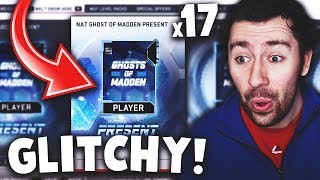 OPENING 17 GHOST OF MADDEN PRESENT PLAYER PACKS! INSANE LUCK! Madden 19 Pack Opening