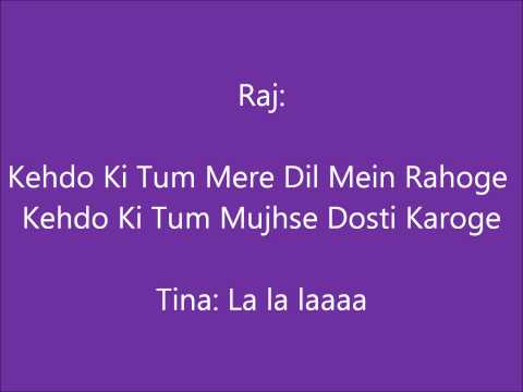 Mujhse dosti karoge lyrics