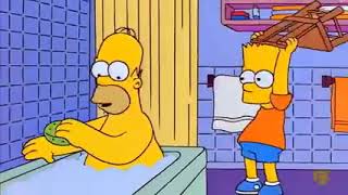 Los Simpson - Bart Rompe Una Silla En La Espalda De Homero