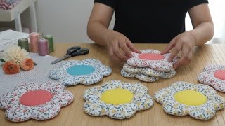Diy Flower Potholderscomo Costurar Lindos Pega-Panelas