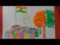 Republic Day Poster, Indian National Flag, Republic Day Greeting drawing step by step for kids