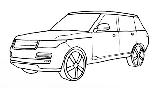 How To Draw A Range Rover Car Easy - Range Rover Araba Çizimi Kolay - Çizim Mekt