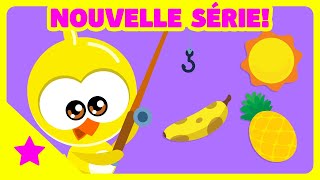 Poulette Pe Pois Mini - La Pêche Aux Couleurs - Jaune Dessin Animé Pour Bébés