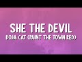 Doja Cat - Paint The Town Red (Lyrics) (mm, she the devil she a bad lil bitch she a rebel | tiktok)