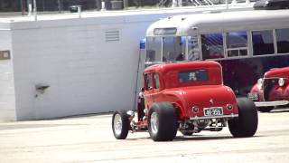 NASTY HOT ROD START UP AND DRIVE OFF*LITTLE DEUCE COUPE* GORGEOUS