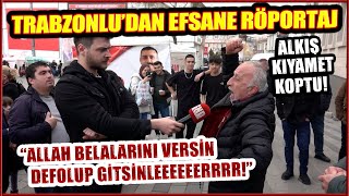Trabzonlu dayı röportajı salladı! Mikrofonu aldı, ORTALIĞI YIKTI GEÇTİ! | SOKAK 