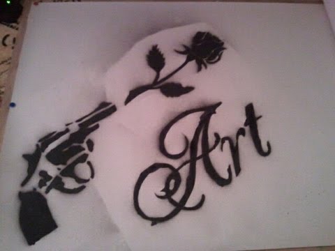 spray art revolver banksy art work subliime artwork rose tattoo gun tattoo