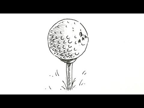 How to draw a Golf Ball Real Easy - YouTube