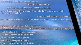 A Letter Of Apology