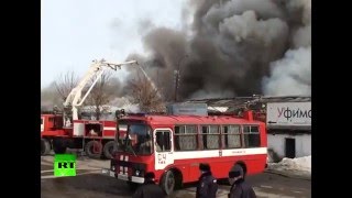 В Уфе произошел пожар на складе пиротехники
