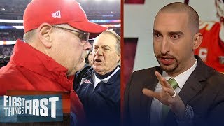 Nick Wright puts the Patriots on alert against the Andy Reid-led Chiefs | NFL | FIRST THINGS FIRST
