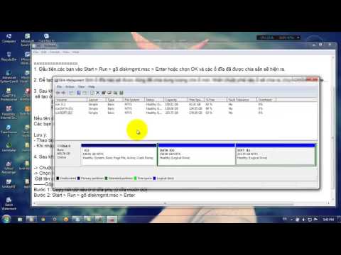 Cách chia lại ổ đĩa trên Windows 7 chi tiết