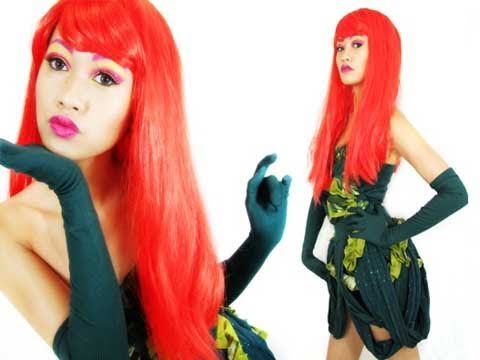 Halloween 2010 Poison Ivy Makeup and Hair Secretlifeofabionerd
