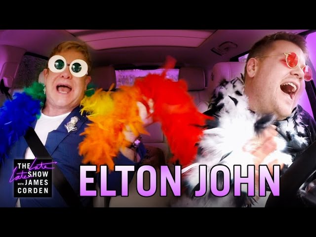 Elton John Goes Carpooling With James Corden - Video