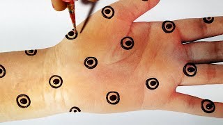 Easy Mehndi Trick - Latest Gol Tikki Mehndi Design for Hands 2019 - किसी भी त्यौहार लगाए ये मेहँदी