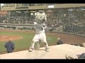 Mascot Falls off Dugout at Triple-A Baseball Game