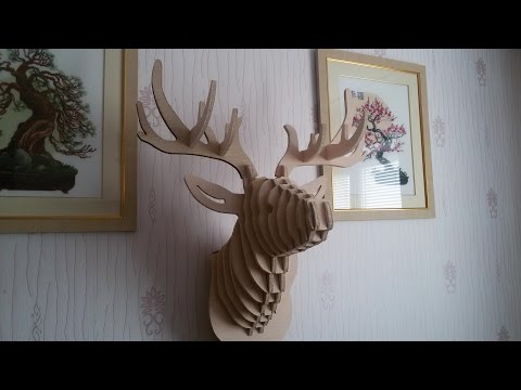 Голова кабана из картона