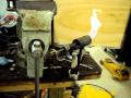 Model Gas Engine - Gasoline Hottube Torch - First Test