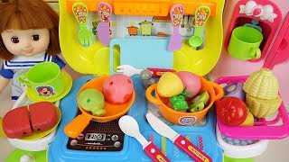 Baby doll food car kitchen cooking play baby Doli