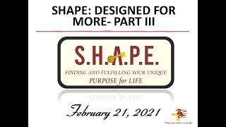 SHAPE: DESIGNED FOR MORE PART III