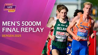 54.11 Last Lap Mens 5000M Final Replay Bergen 2025 European Athletics U23 Championships