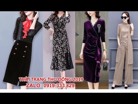 Váy đầm tuổi trung niên cao cấp sang trọng 2019 thời trang Hàng Mới Toanh cực hot U40, U50 tphcm