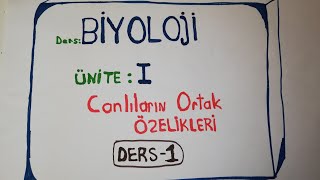 9. SINIF BİYOLOJİ \\ Canlıların Ortak Özellikleri