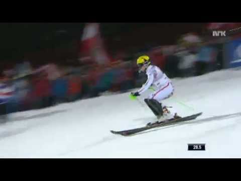 Marcel Hirscher wins in Schladming 1st run