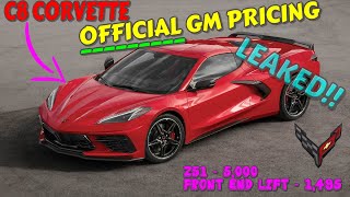 The 2020 C8 Corvette PRICING has OFFICIALLY LEAKED from GM. Check it all out FIRST right here. 😮