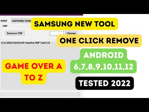 Samsung New Tool FRP Bypass One Click Remove | Game over Samsung New Tool FRP Bypass One Click Remove | Game over