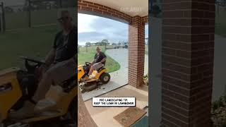 Lawn Mower Destroys Door Mat