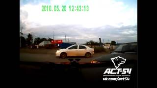 Видео ДТП на АЗС Ул Станционная, Новосибирск от ДТП, Станционная улица, Новосибирск, Россия