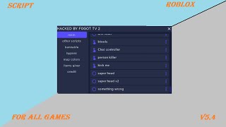 Roblox Script All Games V5.4/Роблокс Скрипт Для Всех Игр 5.4