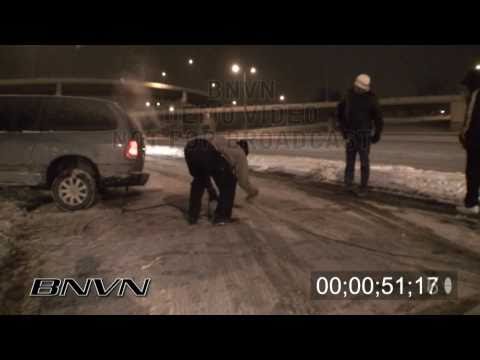 1/13/2009 Sub Zero Road Hazard Snow Footage