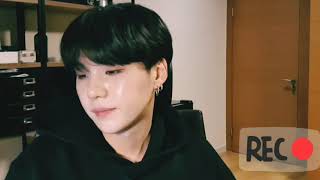 Study With Suga From Bts No Bgm, Typing And Rain Sound.