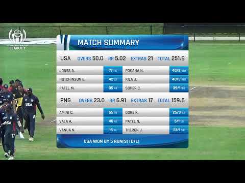 LIVE CRICKET - USA vs Papua New Guinea ICC World Cricket League League 2